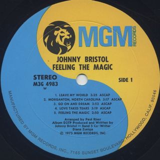 Johnny Bristol / Feeling The Magic label