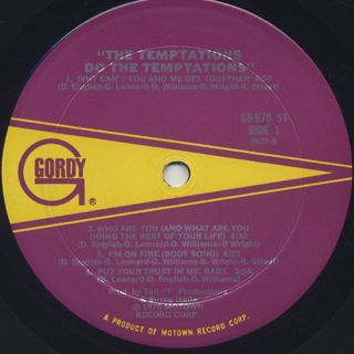 Temptations / Do The Temptations label