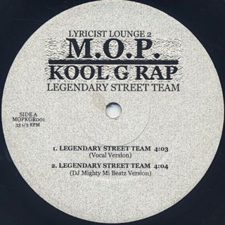 M.O.P. & Kool G Rap / Legendary Street Team back