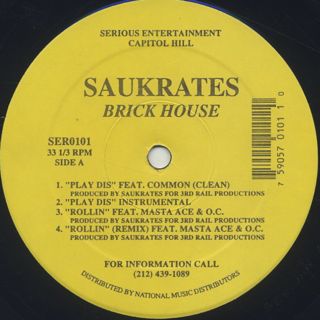 Saukrates / Brick House EP back