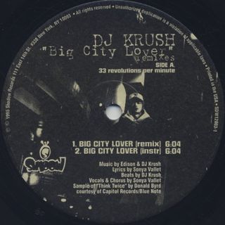 DJ Krush / Big City Lover Remixes back