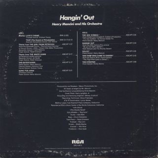 Henry Mancini / Hangin' Out back