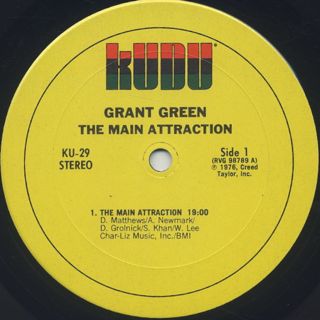 Grant Green / The Main Attraction label
