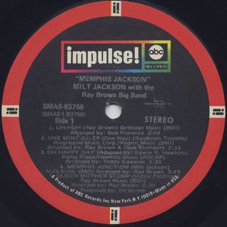 Milt Jackson / Memphis Jackson label
