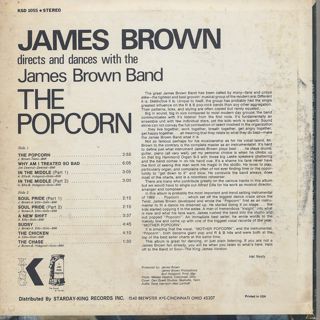 James Brown / James Brown Plays & Directs The Popcorn back