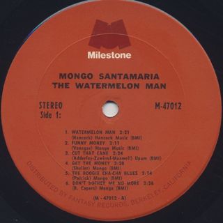 Mongo Santamaria / The Watermelon Man label