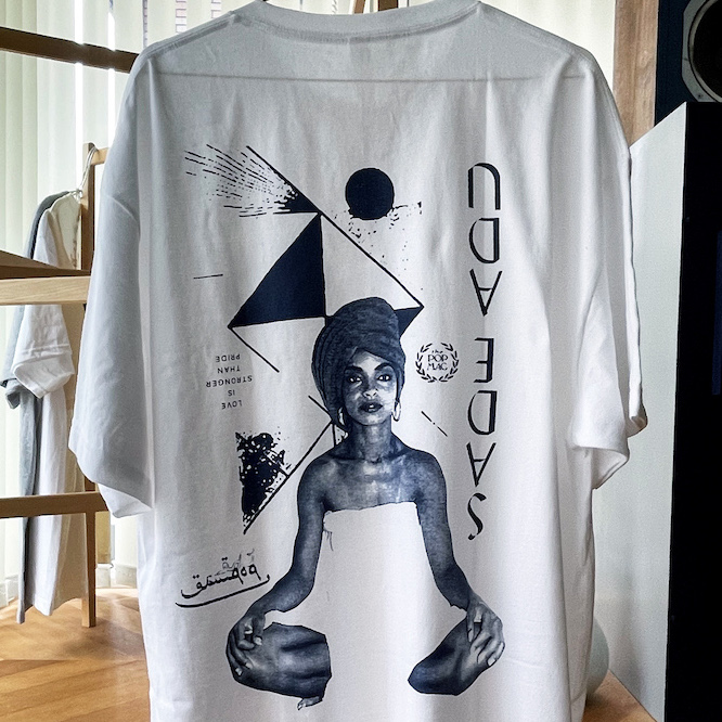 ADU TEE <2ND PRESS> / NAVY PRINT (XL)